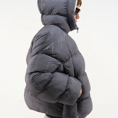 Scuffers-Daunenjacke grau/dunkel marmoriert neu 