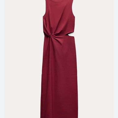 Abito rosso smanicato