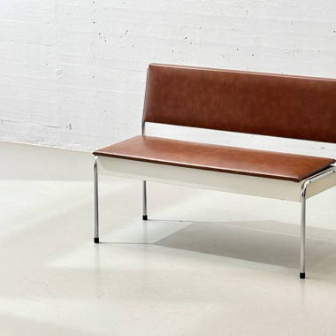 Compact Retro-Style Bench with Storage 1970