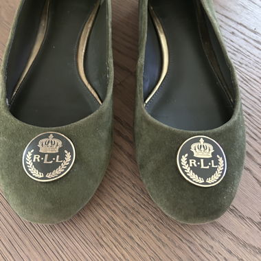 Polo Ralph Lauren Green Suede Flats