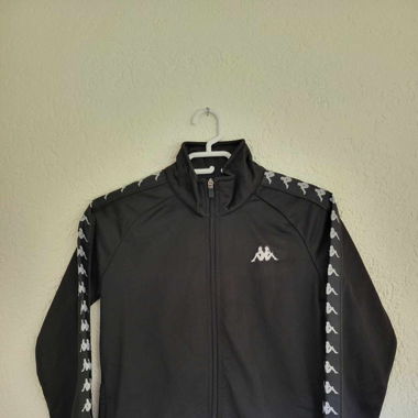 Vintage Kappa Track Jacket – Black & White Classic