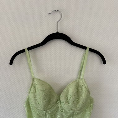 Y2K green corset top