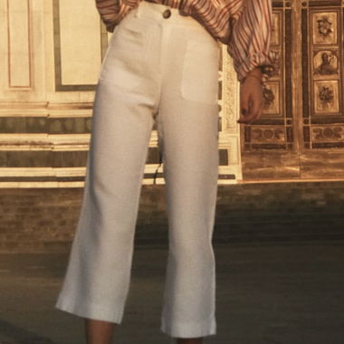 Culotte-pantalon blanche Leine