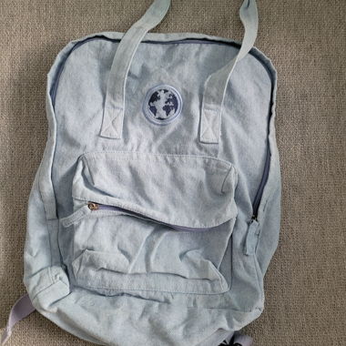 Sac à dos en jean bleu clair