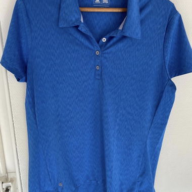 Adidas Ladies Polo Shirt, Blue, Size M