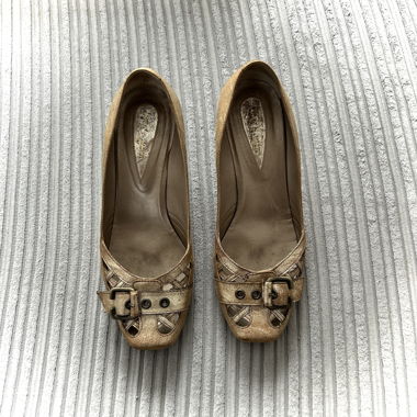 Tacchi in pelle dorati made in Italy 