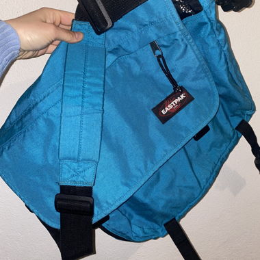 Blue waist bag with zip pockets