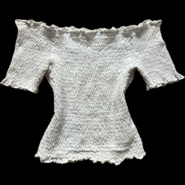 H&M White Off-Shoulder Top