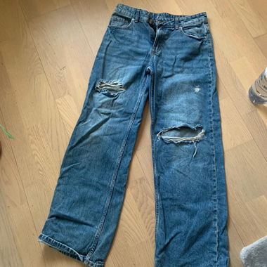 Jeans Destroyed larghi blu
