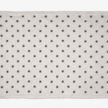 Petite couverture bébé étoiles gris