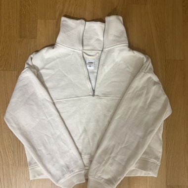 Sinsay beige Half-Zip Sweatshirt XXS
