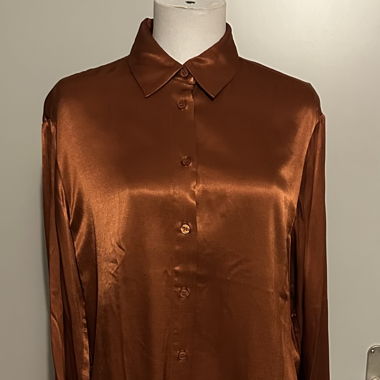 Blusa in raso color rame Samsøe