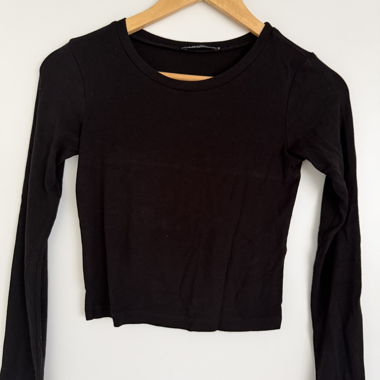 Zara schwarzes Langarmshirt S