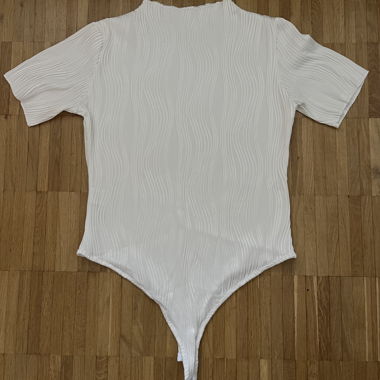 Body bianco plissé