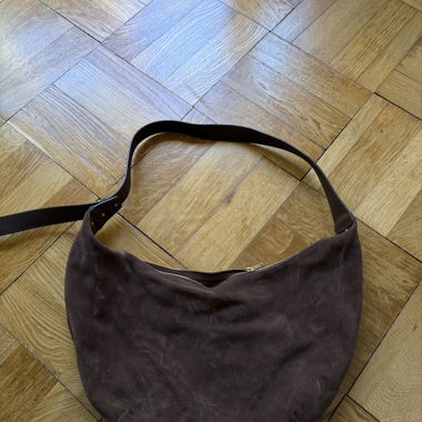 Braune Leder- und Veloursleder-Tasche von ARKET