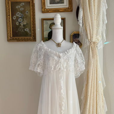 Vintage Tosca White Peignoir Set (L)