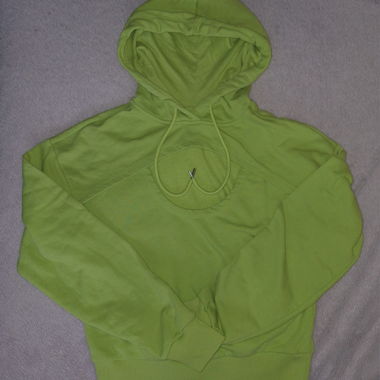 Hoodie vert néon XS my Öffnung