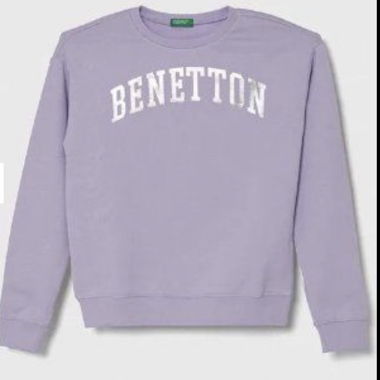 BENETTON Sweatshirt Violet / Taille 130 / NEUF