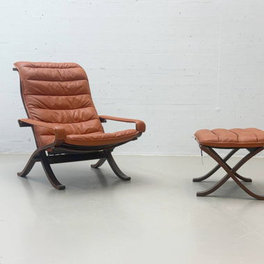 Ingmar Relling Flex armchair with footstool 