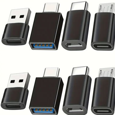 8-Pack USB to USB C Adapter Converter Connector