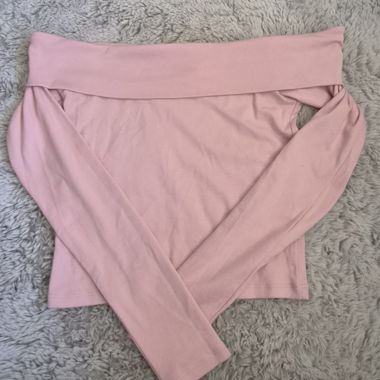 Top Rosa Spalle Scoperte