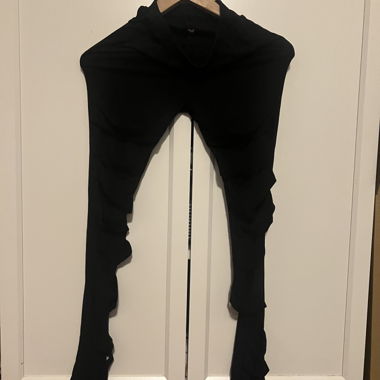Gauze Splicing Nine-point leggings 