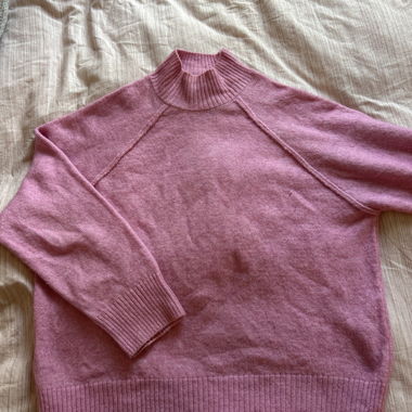Maglione Rosa Collo Alto