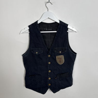 Gilet Dsquared2 Vintage Années 2000 Bleu Marine