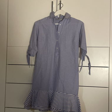 Abito-camicia blu
