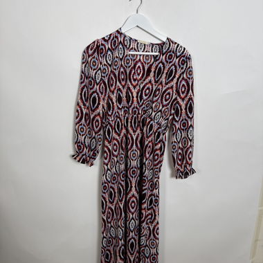Robe mi-longue à motifs