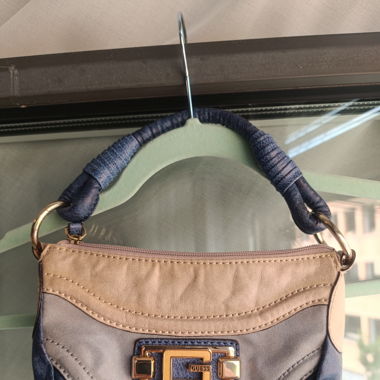 Vintage Guess Blue and White Bag