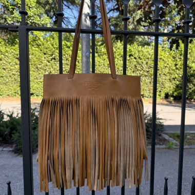 Prada Shopper-Tasche mit Fransen