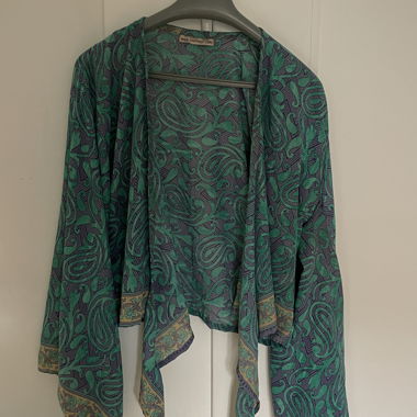 Camicia Paisley a portafoglio verde