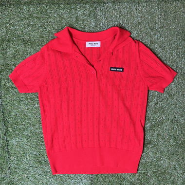 Polo en maille Miu Miu