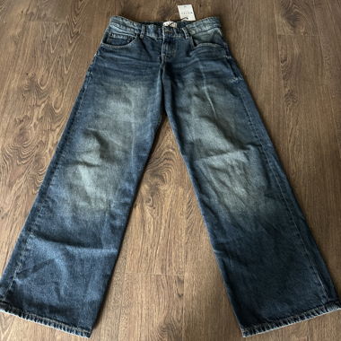 Jeans MotelRocks Low Rise Parallel in blu acciaio