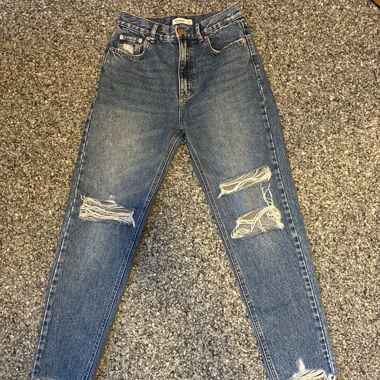Jeans Taille Haute déchirés Pull&Bear