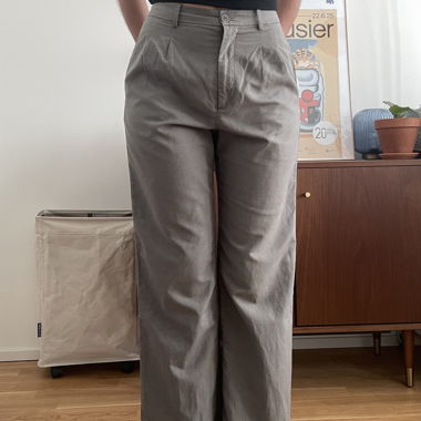 Pantalon vert en lin