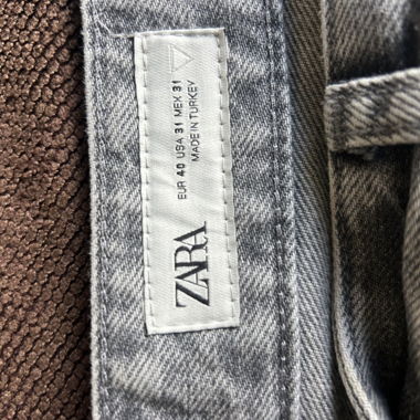 ZARA Herren Flared Jeans Grau
