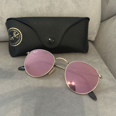 Ray-Ban runde Sonnenbrille rosa