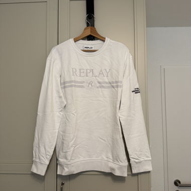 Replay Weisses Sweatshirt mit Used-Look