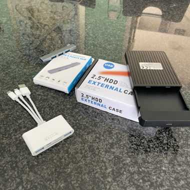 USB-C Hub und HDD-Case
