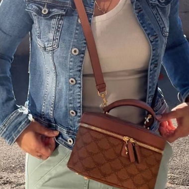 MCM HIMMEL LTS CROSSBODY - HANDTASCHE - COGNAC