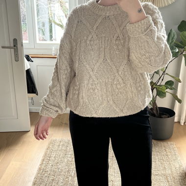 beige wool jumper