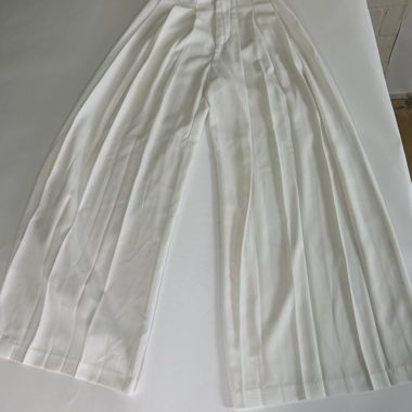 Pantaloni Millane Bianchi a Gamba Larga
