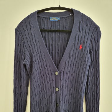 Ralph Lauren RL Strickjacke Cardigan 38 M blau