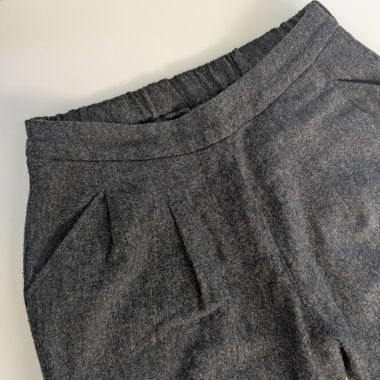 Pantalon en laine gris foncé