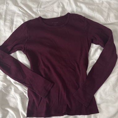 Burgundy long-sleeve shirt