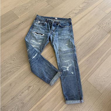 Jeans Edwin Tapered in patchwork distressed