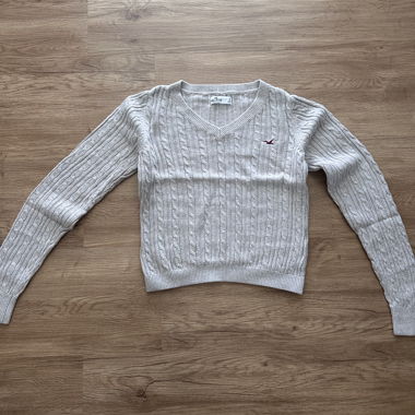 Pull en maille gris