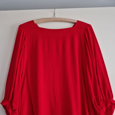lockeres Blusenshirt, tomatenrot